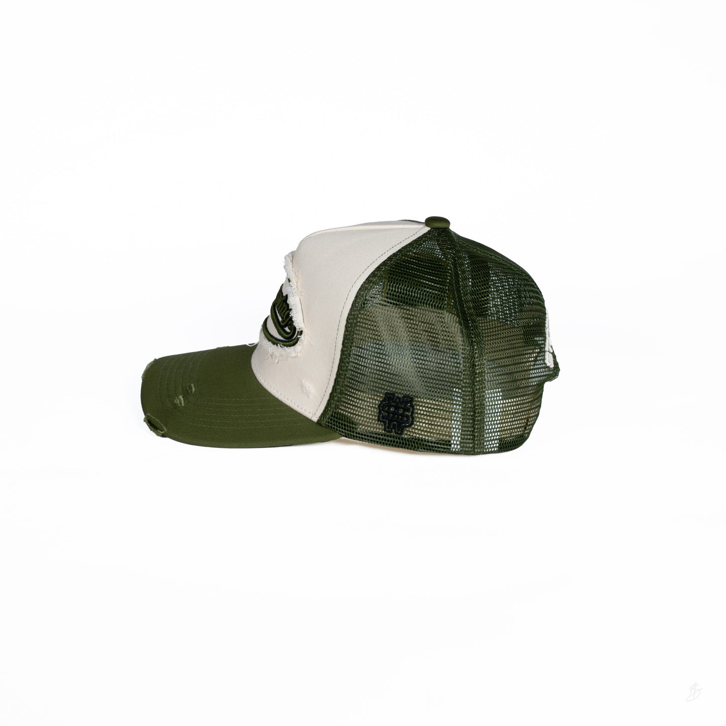 StrongWings Khaki Green & Cream Trucker Hat II – The Big Apple Edition