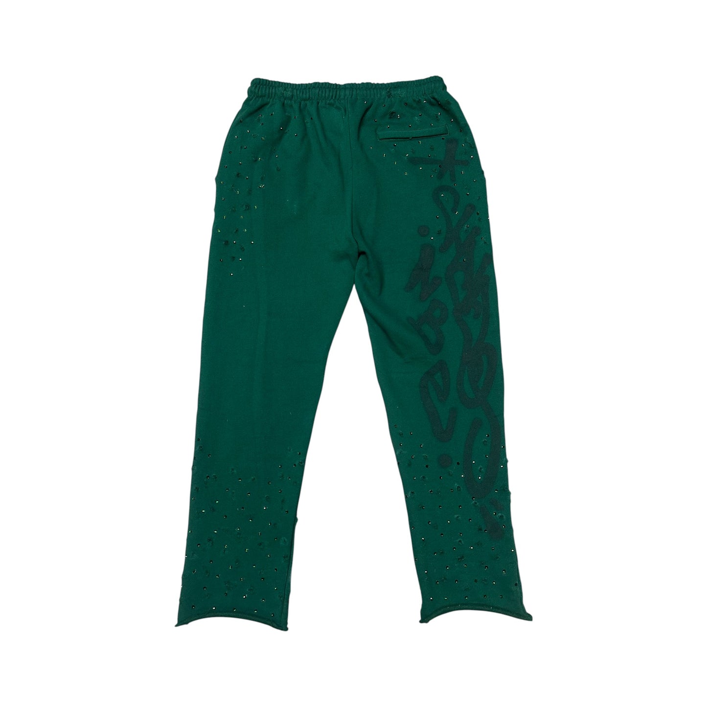 HydoPicasso Collectable Handmade Distressed Sweatsuit 'Emerald Green Diamond'