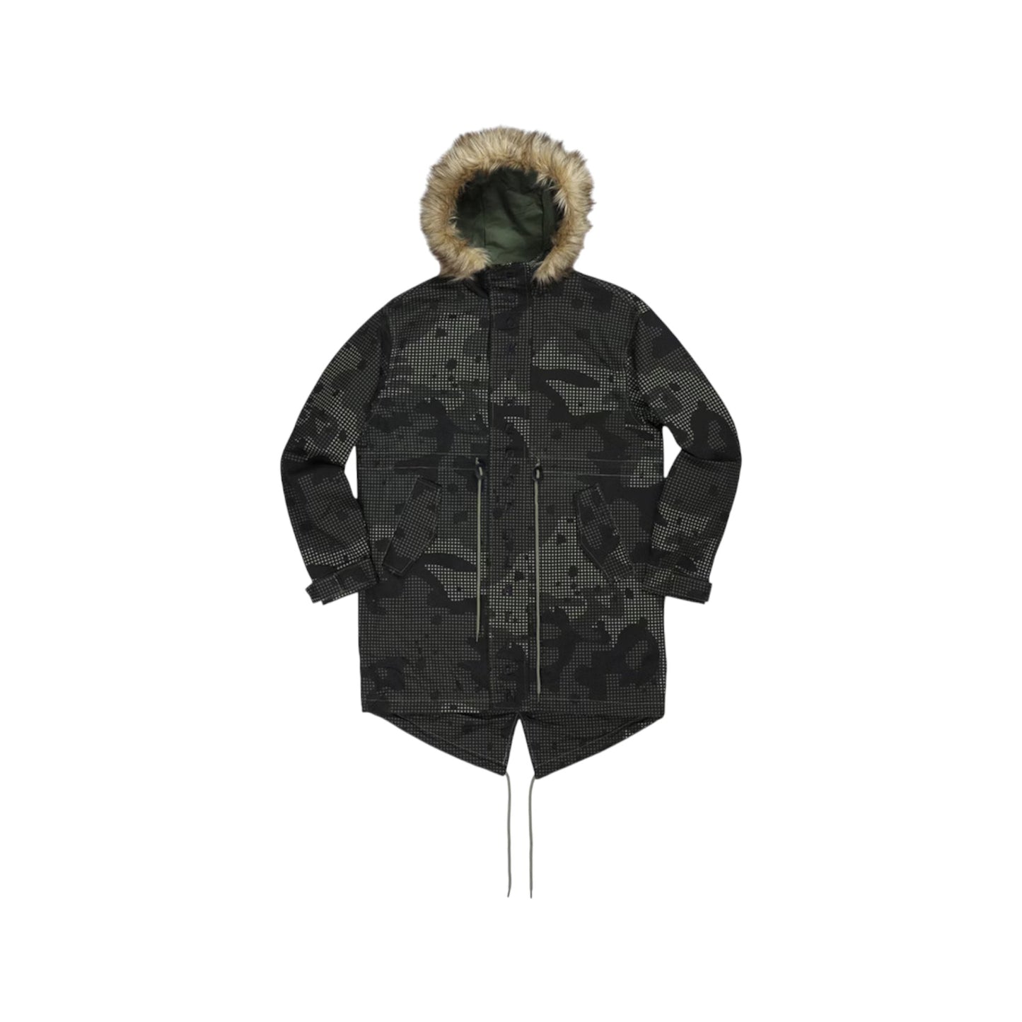 FTP Spell Out Fishtail Parka 'Night Camo'