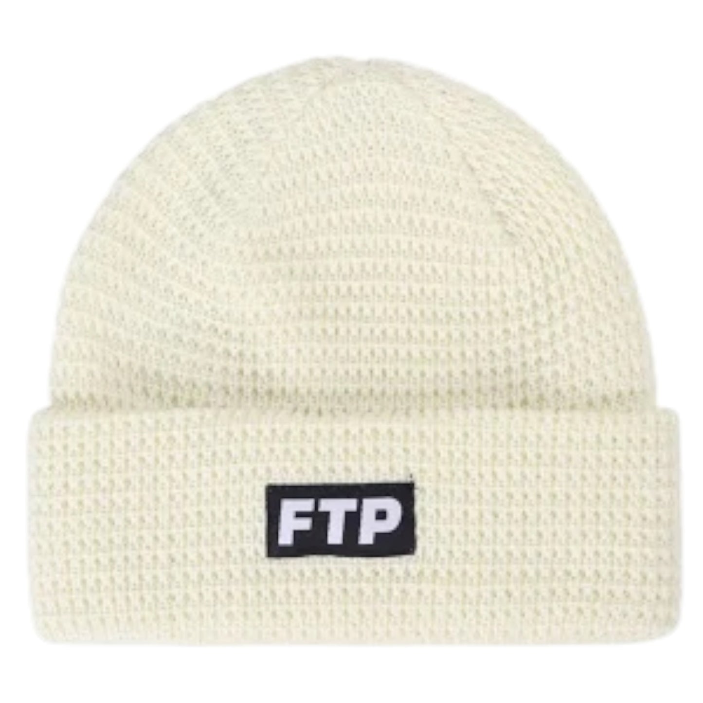 FTP Waffle Knit Beanie - Cream