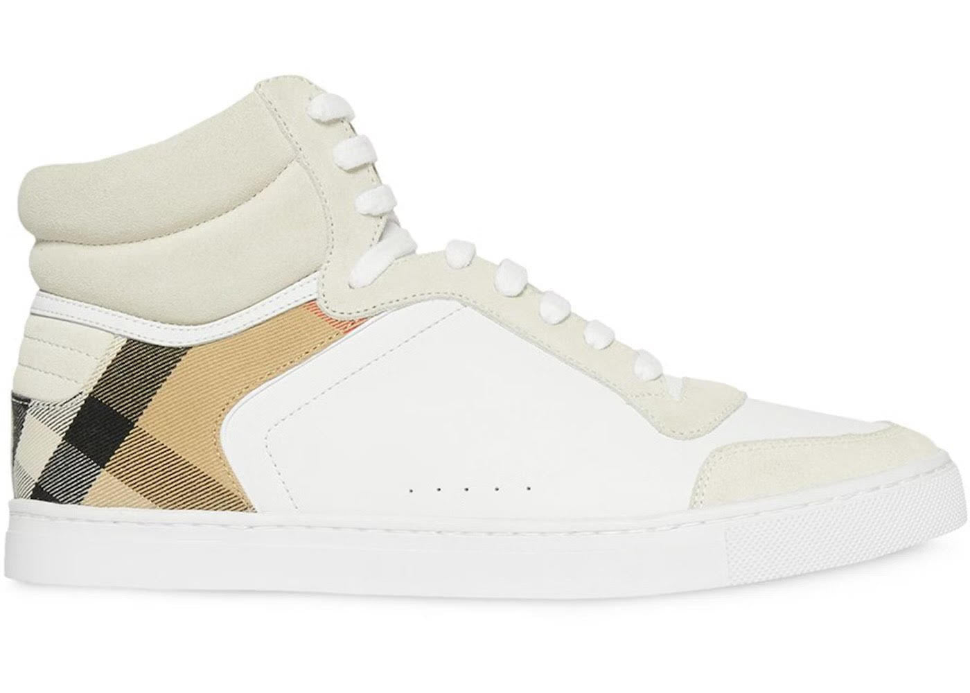 Burberry House Check High Top Sneakers White Archive Beige