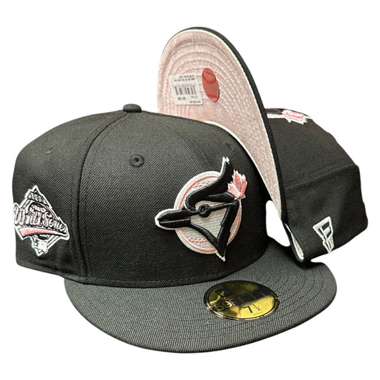 Black Toronto Blue Jays Pink Paisley Bottom 1993 World Series Side Patch New Era 59Fifty Fitted