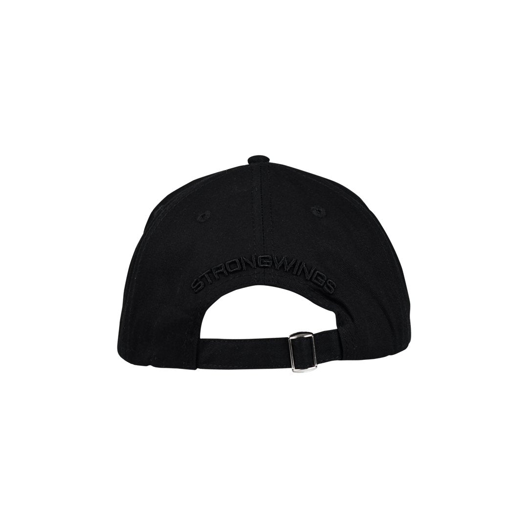 StrongWings Double Black Distressed A-Frame Cap