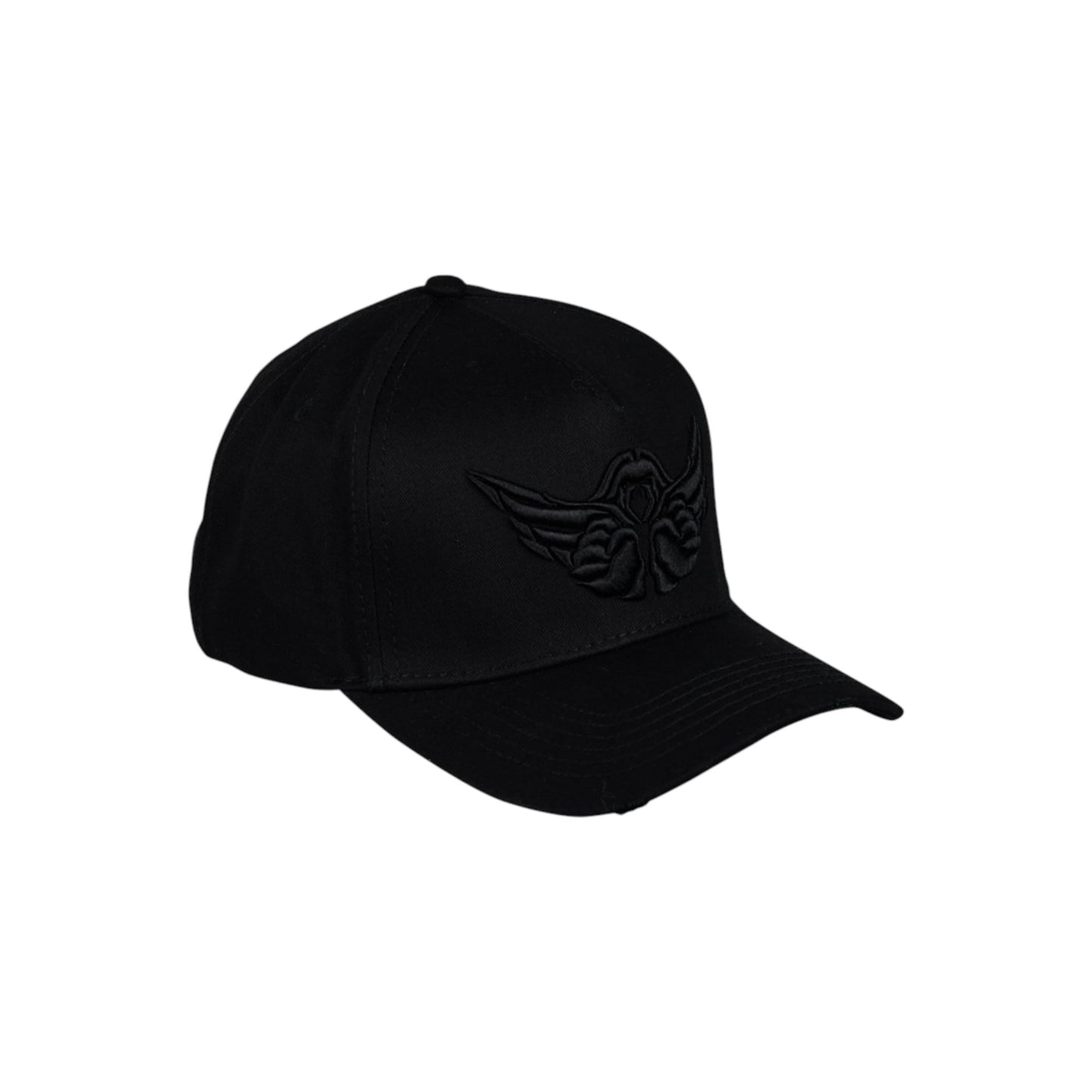 StrongWings Double Black Distressed A-Frame Cap
