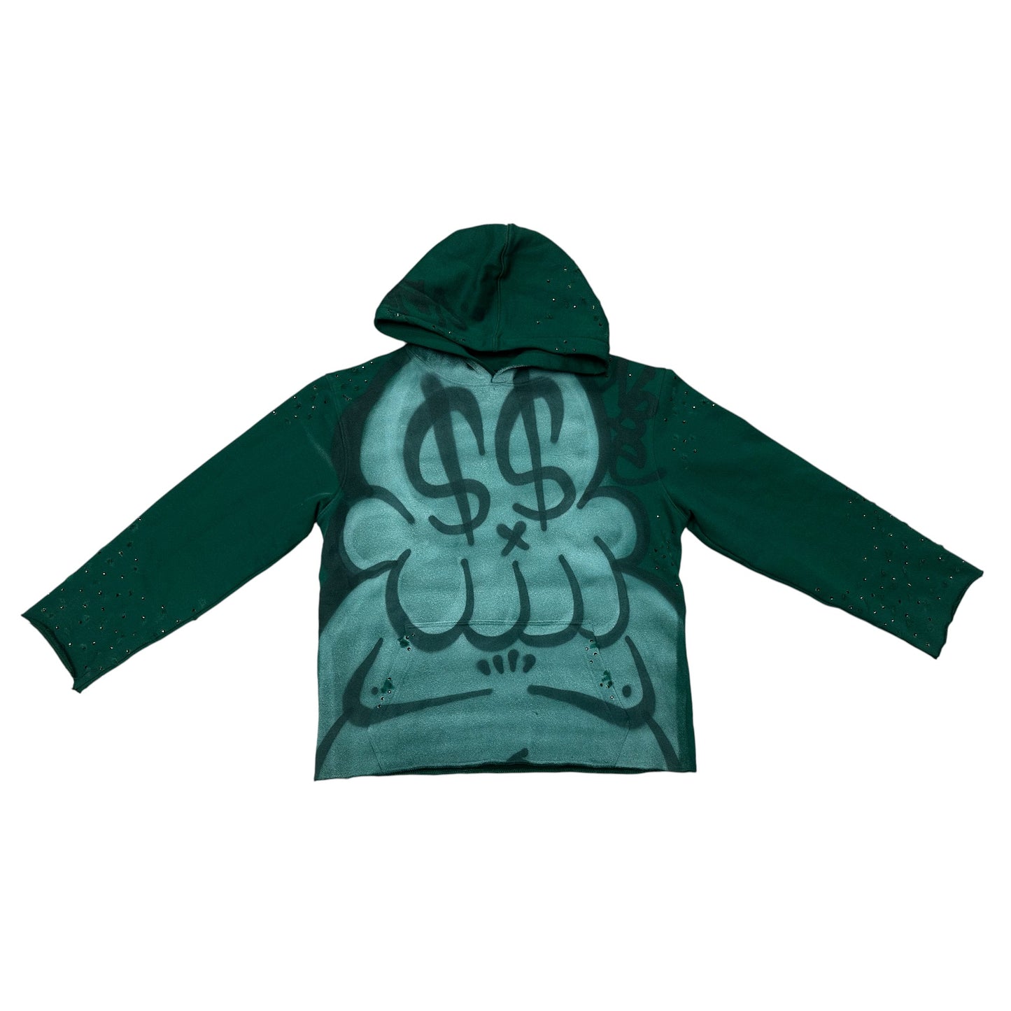 HydoPicasso Collectable Handmade Distressed Sweatsuit 'Emerald Green Diamond'