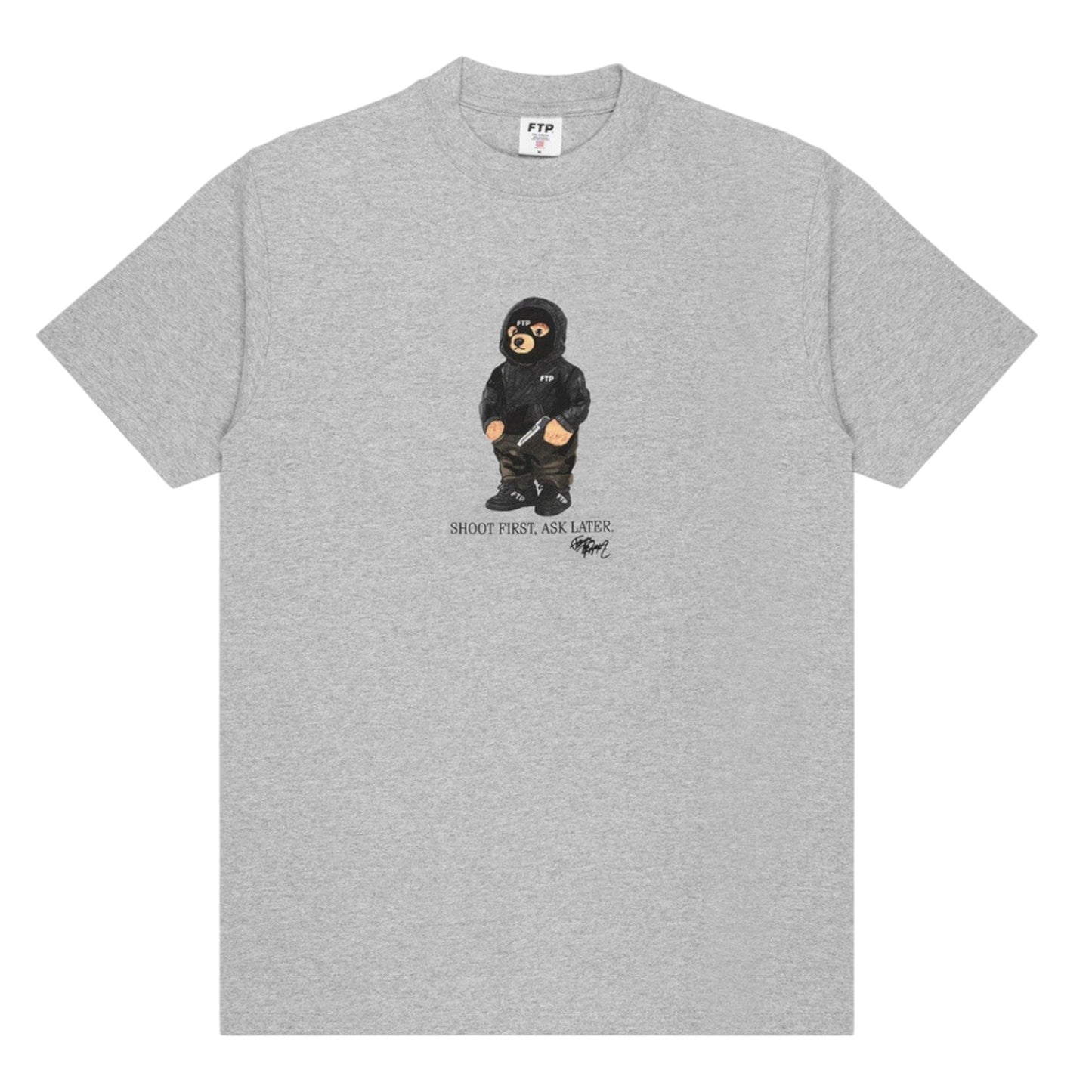 FTP Hooded Bear Tee 'Heather Grey'