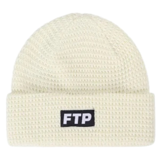 FTP Waffle Knit Beanie - Cream
