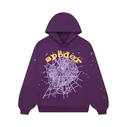 Sp5der Star OG Web V2 Hoodie 'Purple'