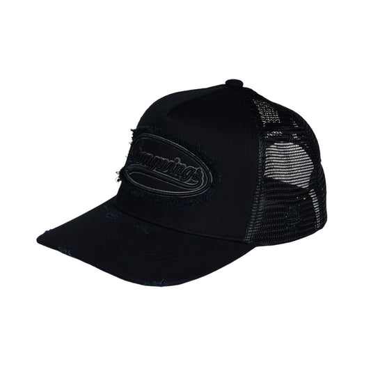 StrongWings Black Trucker Hat – The Big Apple Edition